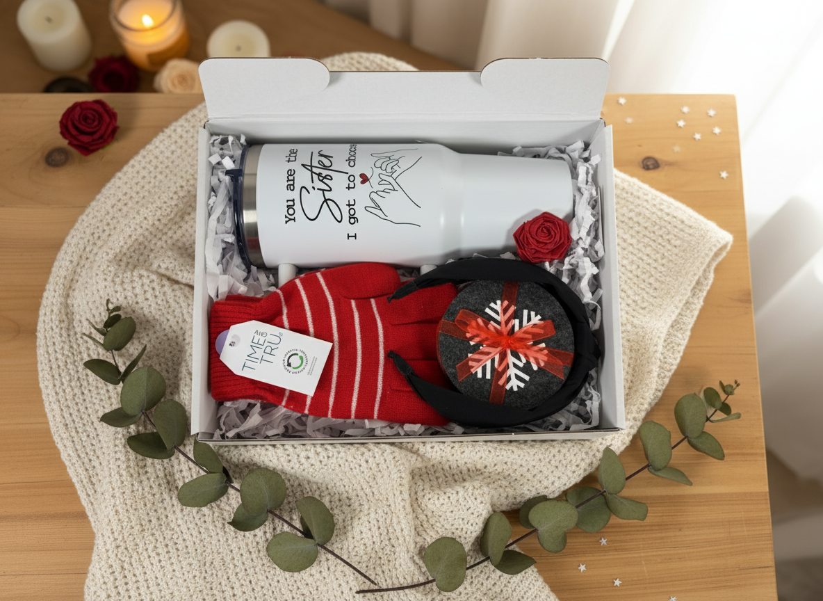 Sister by Heart Gift Box showing contents