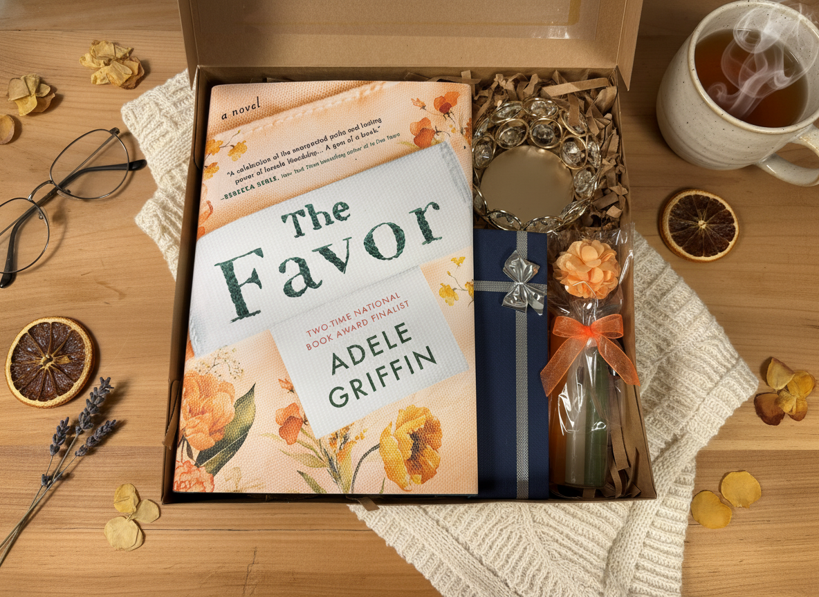 The Favor - Book Set top view with contents
