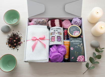 Best-Tea Spa Gift Box showing contents