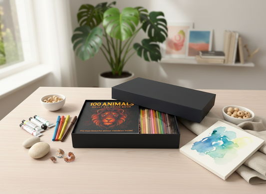 Color and Calm Gift Set in aesthetic setting