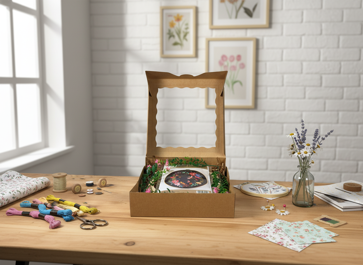 Embroidery Art Kit in aesthetic setting