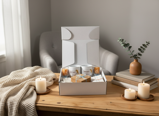 Home Comforts Gift Set in cozy setting