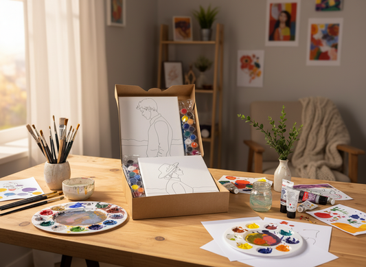 Painting Kit in aesthetic setting