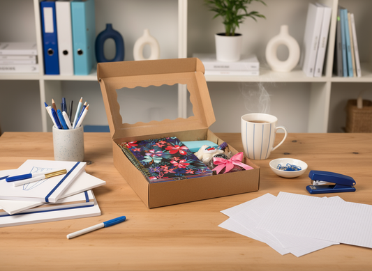 Stationery Lover Set - Blue/White in aesthetic setting