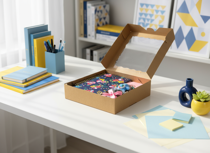 Stationery Lover Set - Blue/Yellow in aesthetic setting