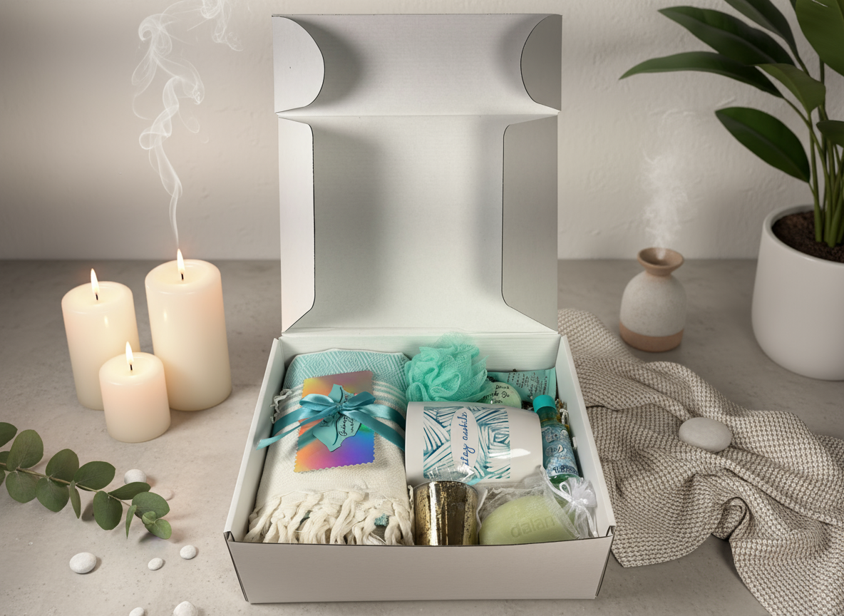 Stay Awhile - Self-care set in aesthetic setting