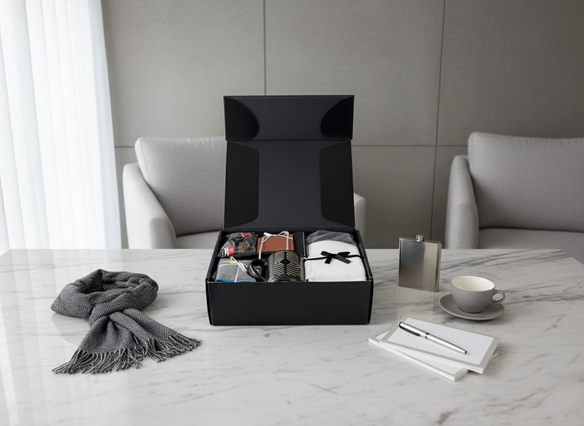 The Gentlemen's Box - Gray & White in aesthetic setting