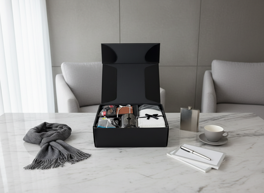 The Gentlemen's Box - Gray & White in aesthetic setting