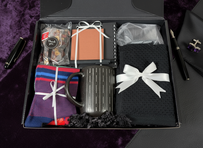 The Gentlemen's Box - Purple & Black showing contents