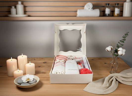 The Self-Care Ritual Box - Red in aesthetic setting